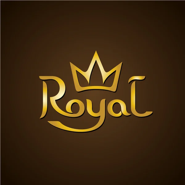 Text logo with crown. — Stock Vector