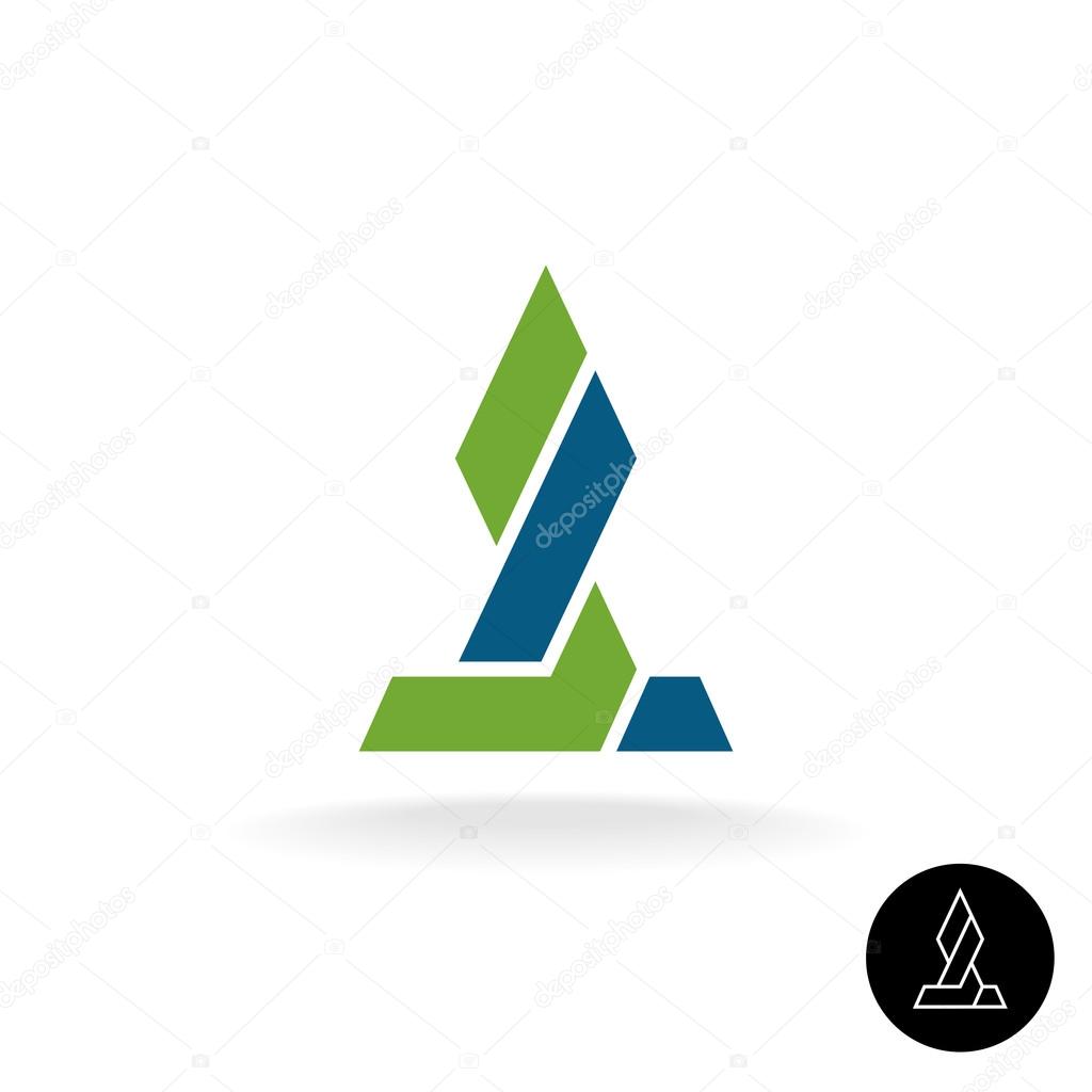 Financial logo concept. Force link connection monumental sign. Power of two sides. Synergy symbol. Arrow grow up sign.