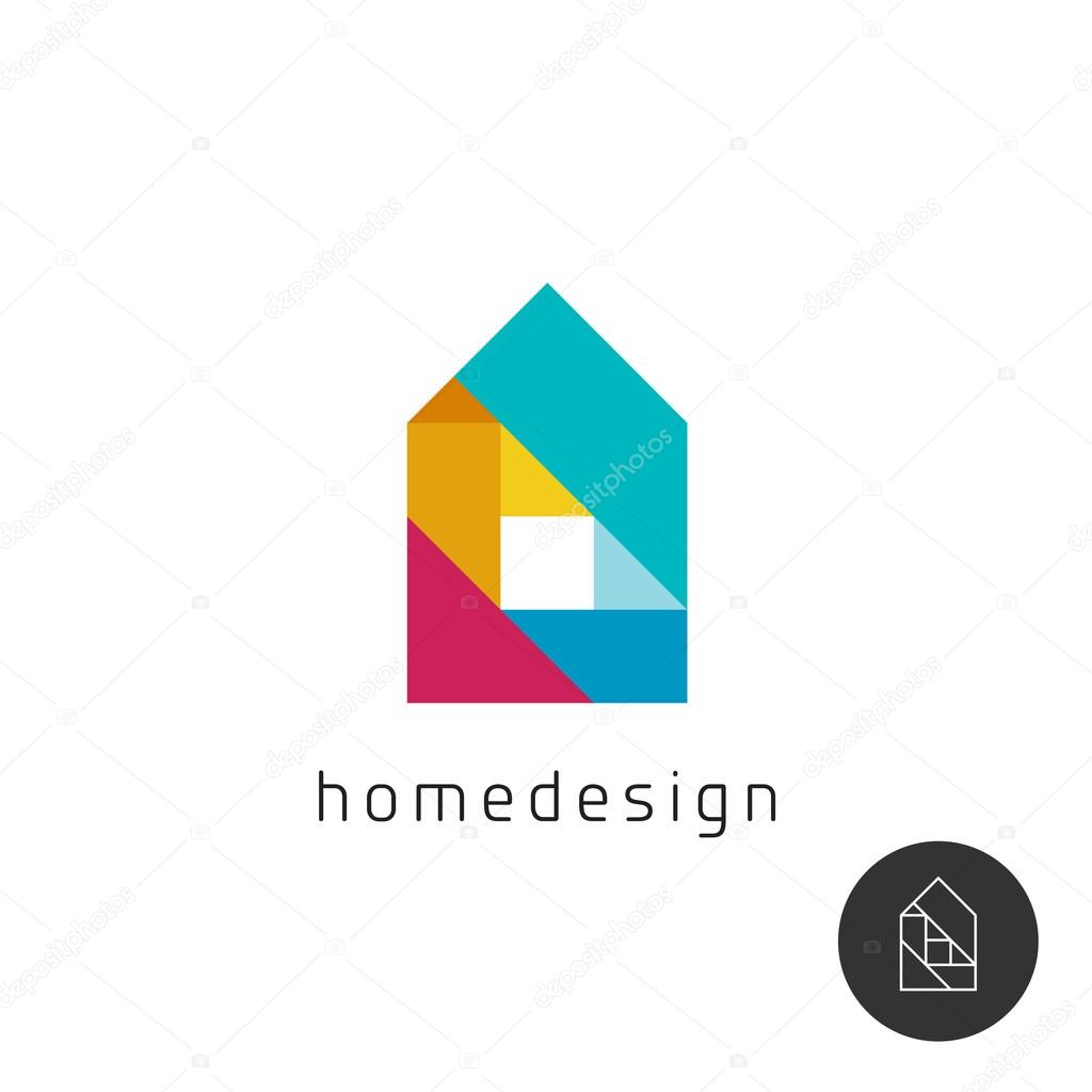 rainbow geometric elements logo.