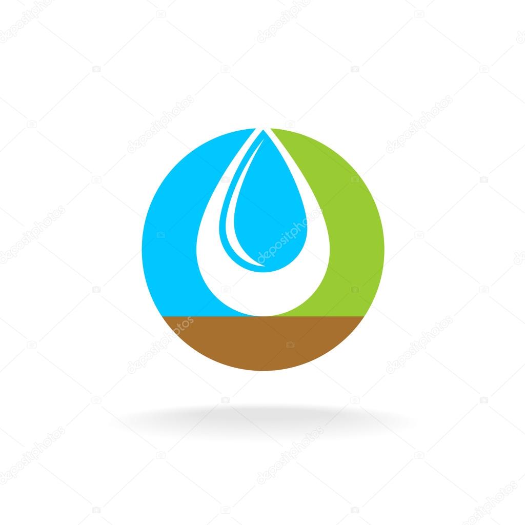 Letter O with liquid water drop logo.