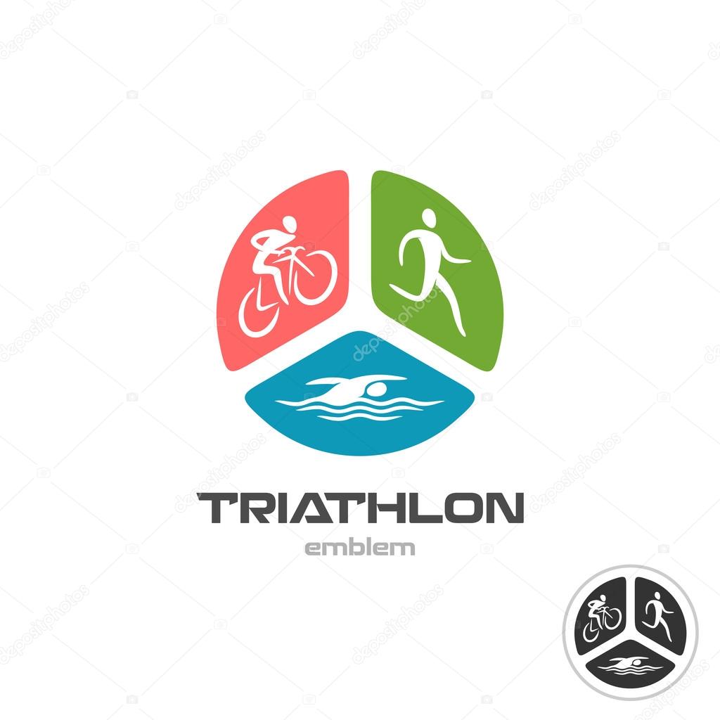 Triathlon sport logo.