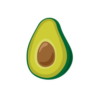 Avokado basit karikatür vektör
