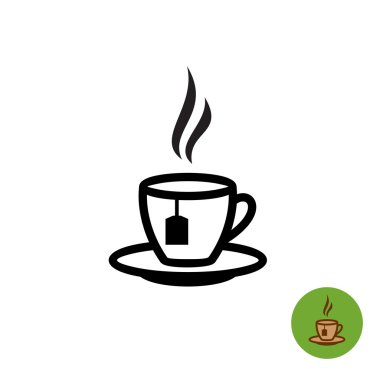Çay Kupası siyah anahat