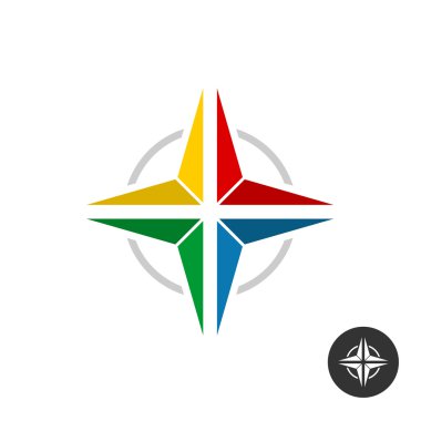 Geometrik renkli yıldız logo.