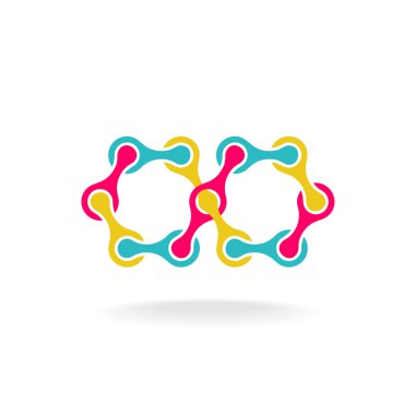 segmentleri gökkuşağı renkli logo