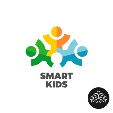Logo kavramı üç çocuk kulübü.