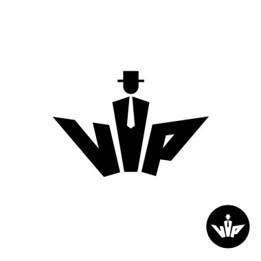 VIP siyah harf logo.
