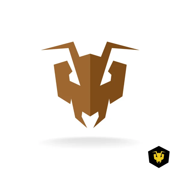 Mrówka głowa logo. — Zdjęcie stockowe