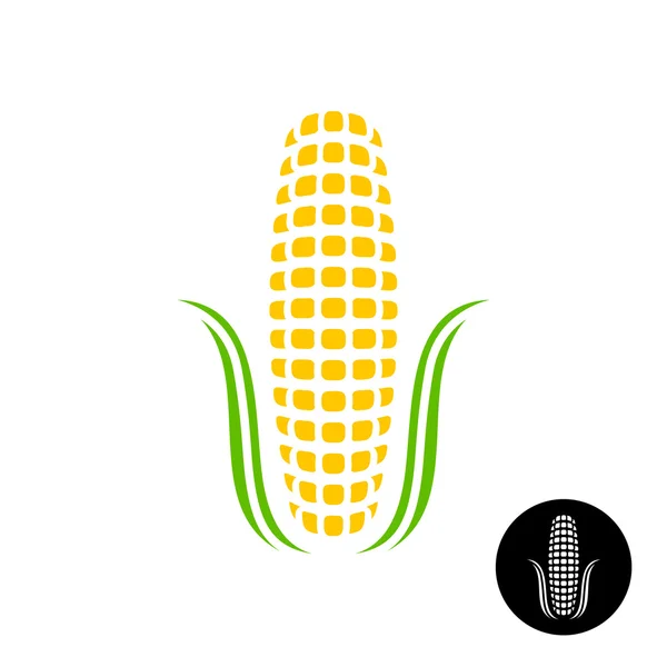 Kukorica logó. Egyszerű kukorica — Stock Fotó