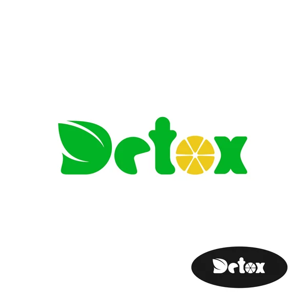 Detox szó logó. — Stock Fotó