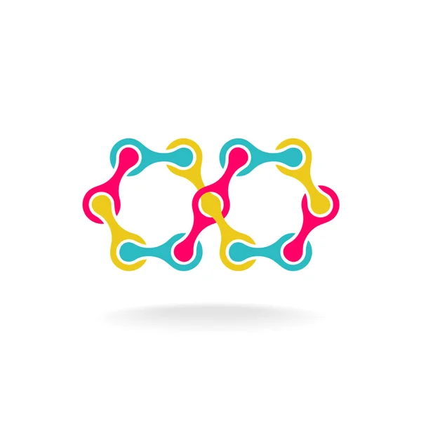 Τμήματα λογότυπο πολύχρωμο ουράνιο τόξο — Φωτογραφία Αρχείου