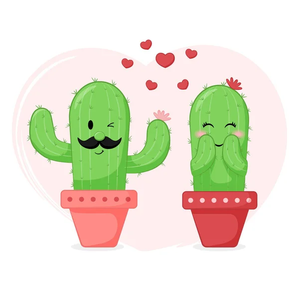 Kaktüs Vektörünün Şirin Çifti