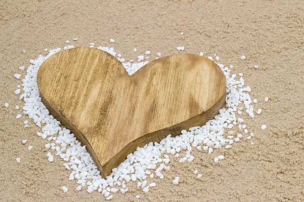 Heart in the sand. — Stock Photo, Image