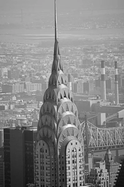 Rascacielos Manhattan Nueva York Blanco Negro — Fotografia de Stock