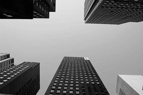 Manhattan 'daki Rascacielos (Nueva York). Beyaz ve zenci..