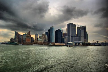 Vistas de Manhattan, Nueva York, desde el feribot de Staten Island