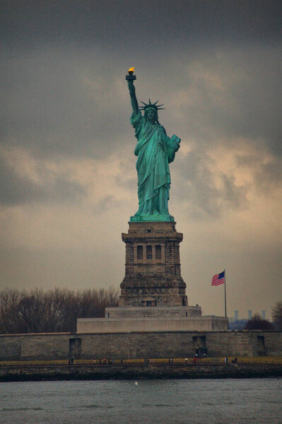 Vistas de Manhattan, Nueva York. Estatua de la Libertad