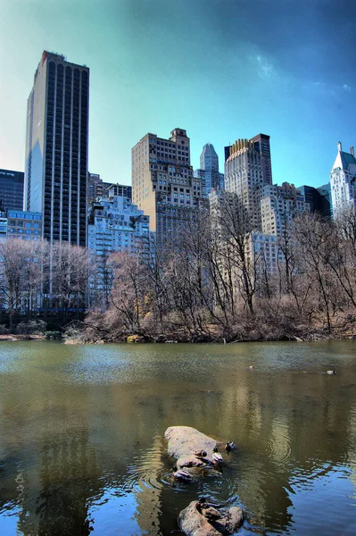Vistas Manhattan Nueva York Central Park — Fotografia de Stock