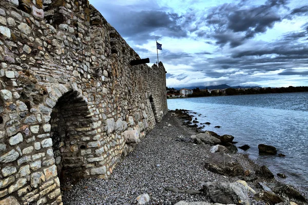 Vista Los Principales Monumentos Grecia Pueblo Lepanto — Zdjęcie stockowe