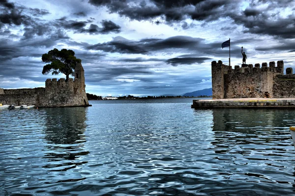 Vista Los Principales Monumentos Grecia Pueblo Lepanto — Stockfoto