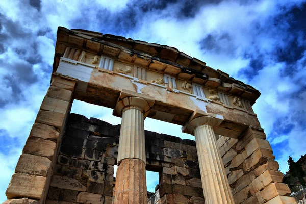 Vista Los Principales Monumentos Grecia Delfos Delphi — Stockfoto