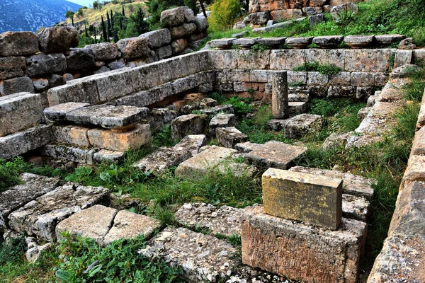 Vista Los Principales Monumentos Grecia Delfos Delfos — Foto de Stock