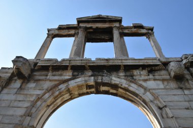 Vista de los Principales monumentos y sitios de Atenas (Grecia). Agora romana.