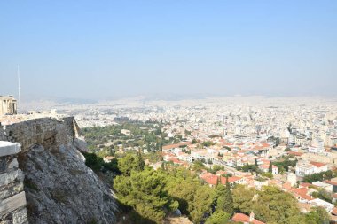 Vista de los Principales monumentos y sitios de Atenas (Grecia). Vistas de Atenas desde la Acropolis.