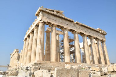 Vista de los Principales monumentos y sitios de Atenas (Grecia). Akropolis. El Partenon (Parthenon)