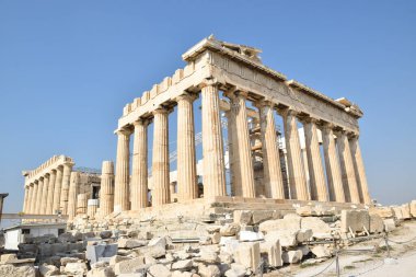 Vista de los Principales monumentos y sitios de Atenas (Grecia). Akropolis. El Partenon (Parthenon)