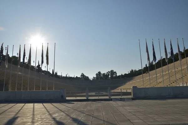 Vista Los Principales Monumentos Sitios Atenas Grecia Estadio Olimpico Vagyok — Stock Fotó