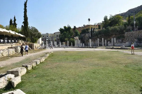 Vista Los Principales Monumentos Sitios Atenas Гресія Агора Романа — стокове фото