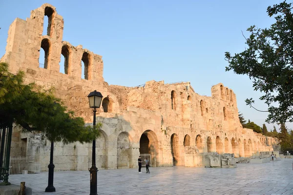 Vista Los Principales Monumentos Sitios Atenas Griechenland Ruinen Des Teatro — Stockfoto