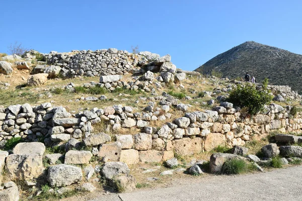 Vista Los Principales Monumentos Sitios Grecia Ruinas Micenas Mycenae Ciudad — Stock Photo, Image