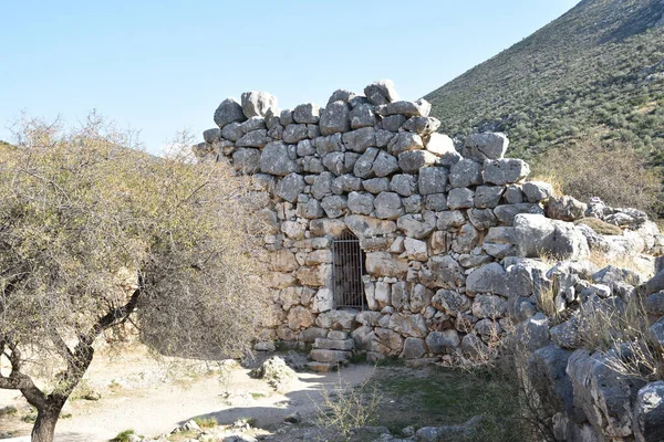 Vista Los Principales Monumentos Sitios Grecia Ruinas Micenas Mycenae Ciudad — Stock Photo, Image