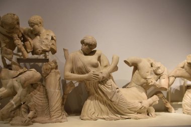 Vista de los Principales monumentos y sitios de Grecia. Olympia harabeleri. Olimpia Müzesi Arkolojisi