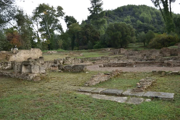 Vista Los Principales Monumentos Sitios Grecia Ruïnes Van Olympia — Stockfoto