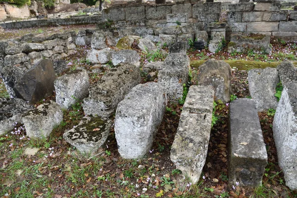 Vista Los Principales Monumentos Sitios Grecia Ruinas Olympia — Photo
