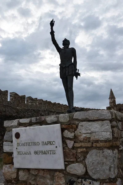 Vista Los Principales Monumentos Grecia Pueblo Lepanto Lugar Batalla Donde — Fotografia de Stock