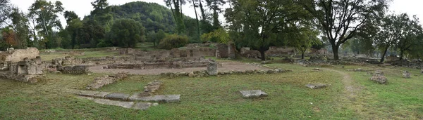 Vista Panoramica Los Principales Monumentos Lugares Grecia Ruinas Antigua Olimpia — Stockfoto