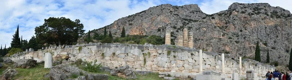 Vista Panoramica Los Principales Monumentos Lugares Grecia Ruinas Antigua Delfos — Φωτογραφία Αρχείου