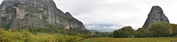 Vista Panorca Los Féales Monumentos Lugares Grecia Монастериос Метеора — стоковое фото