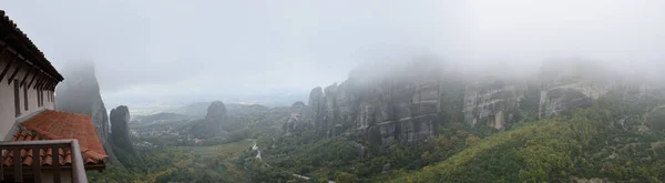Vista Panoramica Los Principales Monumentos Lugares Grecia Monasterios Meteora — Stockfoto