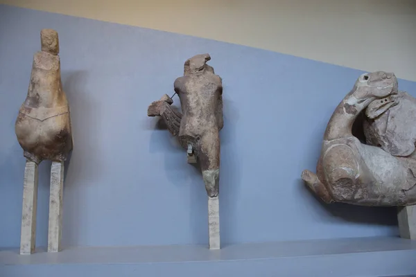 Arqueologico Delfos Grecia Археологический Музей Дельфи Греция Antiguos Objetos Estatuas — стоковое фото