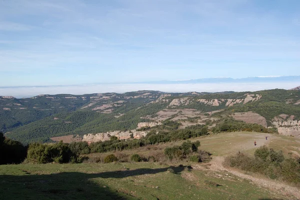 Panorama Los Montes Los Bosques Mola Catalunya Cerca Montserrat Πανόραμα — Φωτογραφία Αρχείου