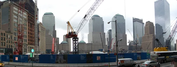 Blick Auf Die Emblematischsten Gebäude Und Wolkenkratzer Von Manhattan New Stockbild