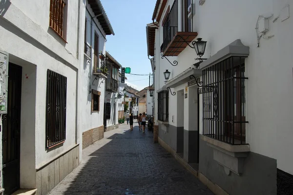 상징적 거리와 그라나다 스페인 루시아 의유서 건물들의 — 스톡 사진