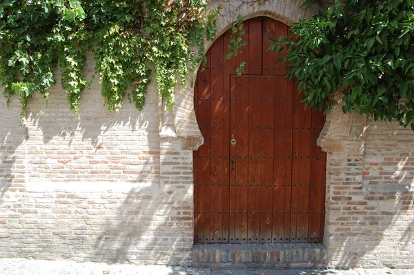 Granada Nın Simgesel Caddeleri Tarihi Binaları Endülüs Spanya Albaicin Veya — Stok fotoğraf