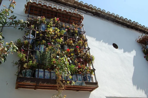 Widok Najbardziej Charakterystyczne Ulice Zabytkowe Budynki Granady Andaluzja Hiszpania Albaicin — Zdjęcie stockowe