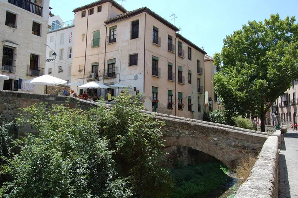 Vista Las Calles Más Emblemáticas Edificios Históricos Granada Andalucía España — Foto de Stock